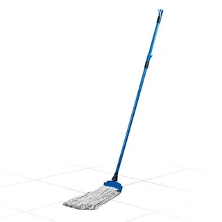 Gala Easy Clip & Fit Mop Plastic & Cotton Cloth With Rod, Blue