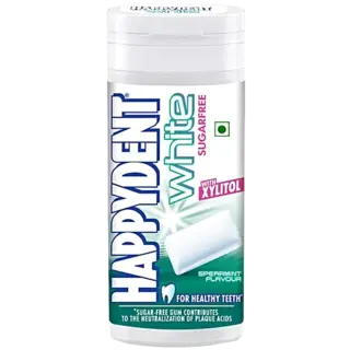 Happydent White Sugarfree Spearmint Flavour Chewing Gum - With Xylitol