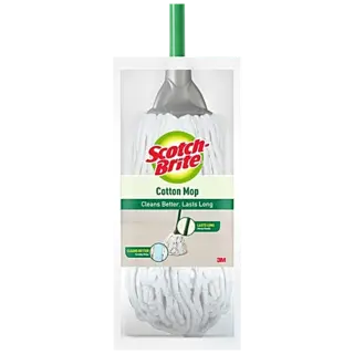 Scotch Brite Floor Mop Cotton Cloth With Rod Multicolour