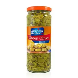 American Garden Green Olives Sliced Drained