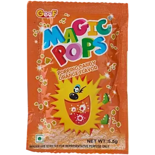 Geef Magic Pops Orange Flavor Popping Candy
