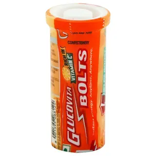 Glucovita Bolts Orange Instant Energy Candies 