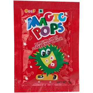 Geef Magic Pops Strawberry Flavor Popping Candy