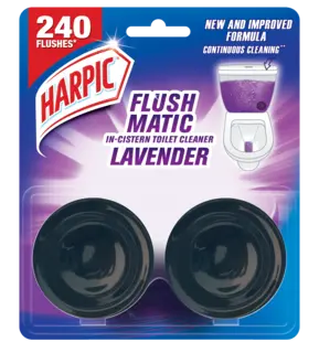 Harpic Flushmatic In Cistern Lavender Block Toilet Cleaner