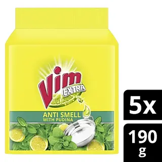 Vim Extra Anti Smell Dishwash Bar With Pudina