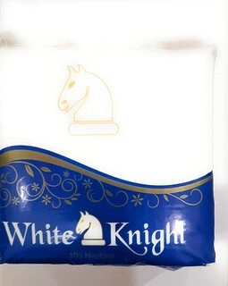 White Knight Cocktail Paper Napkins 30x30 cm