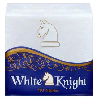 White Knight 1 Ply Mini Paper Napkins 23x21.5 cm