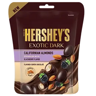 Hershey's Exotic Dark Californian Almonds Chocolate - Sprinkled With Blackberry Flavour