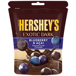 Hershey's Exotic Dark Flavored Center Chocolate - Blueberry & Acai