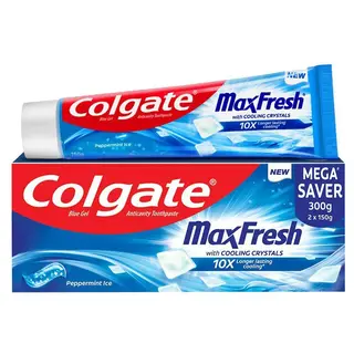 Colgate Max Fresh Peppermint Ice Blue Gel Toothpaste 300g