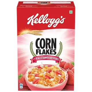 Kellogg's Corn Flakes With Real Strawberry Puree