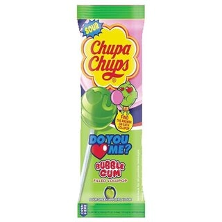 Chupa Chups Bubble Cum Filled Lollipop Sour green Apple
