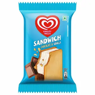 Kwality Wall's Chocolate & Vanilla Sandwich Ice Cream