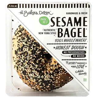 The Baker's Dozen Sesame Bagel - 100% Wholewheat