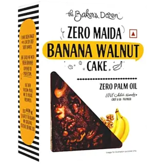The Baker's Dozen Zero Maida Banana Walnut Cake