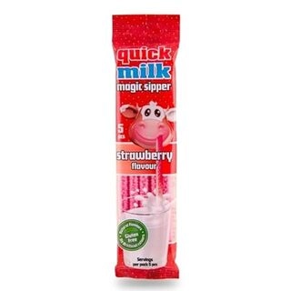 Quick Milk Magic Sipper Straws, Strawberry Flavour