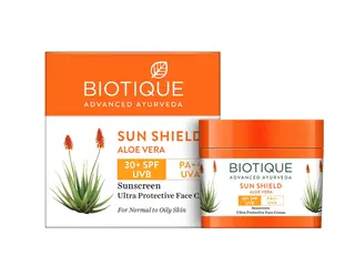 Sun shield aloe vera 30+spf sunscreen cream 