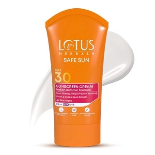 Lotus Herbals Safe Sun SPF 30 PA++ Non Greasy Sun Block Cream 