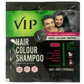 Vip Natural Hair Colour Shampoo, Black 