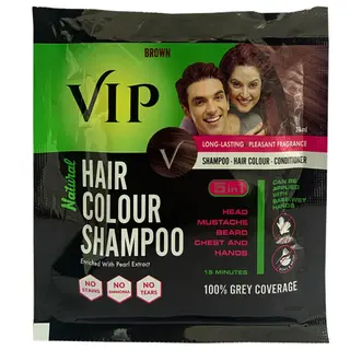 Vip Natural Hair Colour Shampoo Brown