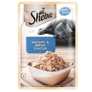 Sheba Rich Premium Adult (1+ Years) Wet Cat Food, Maguro & Bream Flavour