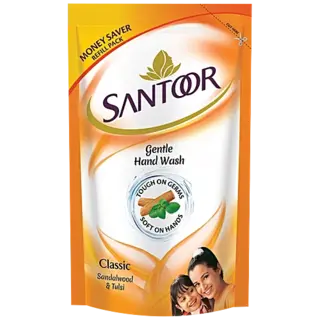 Santoor Classic Sandalwood & Tulsi Gentle Hand Wash 