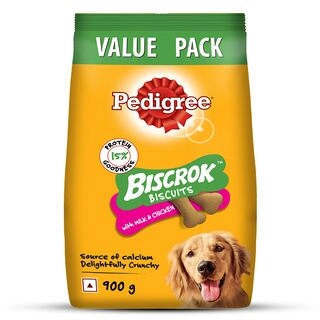 Pedigree Biscrok Biscuits Dog Treats, Chicken with Milk Flavour