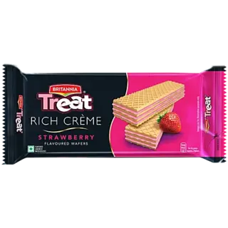 Britannia Treat Rich Creme Strawberry Flavoured Wafers