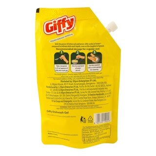 Giffy Lemon & Active Salt Concentrated Dishwash Gel