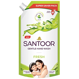 Santoor Fresh Gentle Hand Wash With Sweet Lime Peel & Tulsi