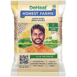 Dehaat Honest Farms Unpolished Urad Whole Pesticide Free