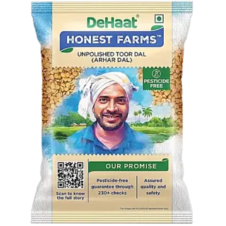 Dehaat Honest Farms Unpolished Toor Dal Pesticide Free