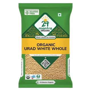  24 Mantra Organic Unpolished Urad Dal White Whole