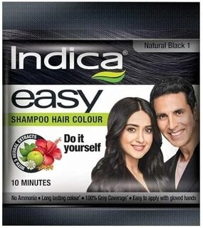Indica Easy Shampoo Hair Colour Natural Black