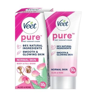 Veet Pure Hair Removal Cream Aloe Vera & Rose, For Normal Skin