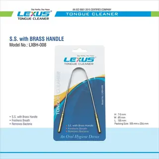 Lexus Tongue Cleaner Steel With Brass Handle