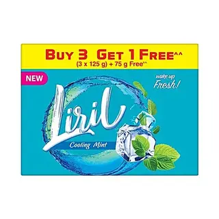 Liril Soap Cooling Mint 125G X3 + 1 Free