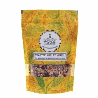 Monsoon Harvest Toasted Millet Muesli, Fig & Honey with Salted Pistachios
