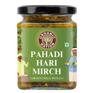  Organic Nation Green Chilli Pickle – Pahadi Hari Mirch 