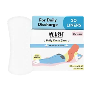 Plush 100% U S Cotton Panty Liners