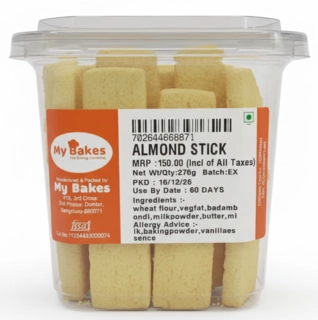 My Bakes Almond Stick Biscuits
