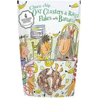 Wingreens Harvest Choco Chip Oat Clusters & Ragi Flakes With Banana