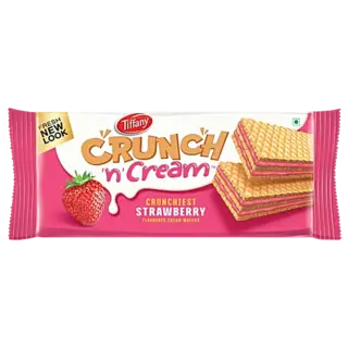 Tiffany Crunch n Cream Strawberry Flavoured Cream Wafers