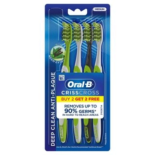 Oral B Criss Cross Toothbrush With Neem Extract Medium