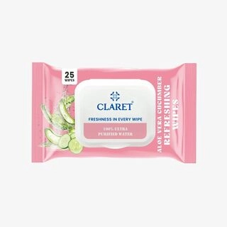 Claret Wet Wipes Aloe Vera Cucumber