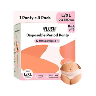 Plush Seamless Hipster Thin Disposable Period Panties L/XL
