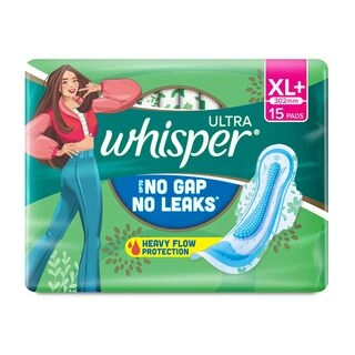 Whisper Ultra Clean Sanitary Pads for Women XL+