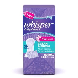 Whisper Clean and Fresh Daily Liners