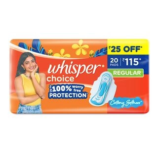 Whisper Choice Sanitary Regular Pads