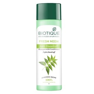 Biotique Fresh Neem Anti Dandruff Shampoo With Conditioner